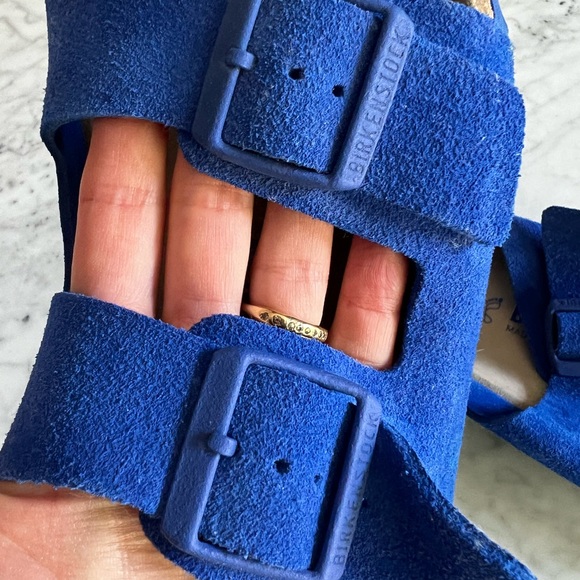 Birkenstock Arizona SFB VL Suede Sandals 'Ultra Blue' 1022298 size 43 - Picture 9 of 10